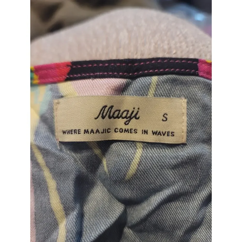 New Maaji Pink Floral Long Sleeve Cut-Out Jumpsuit - Size Small - Picture 5 of 7